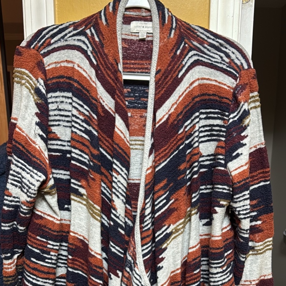Lucky Brand Women's Multicolor Striped Cardigan